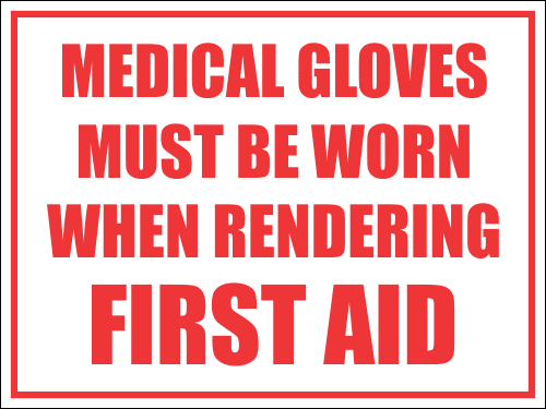 Fa42 - Medical Gloves Must Be Worn Sign 