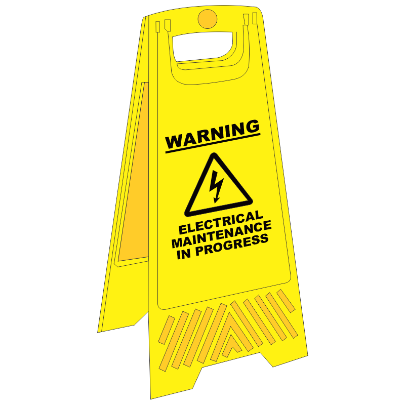 FS25 - Electrical maintenance a-frame floor stand - yellow | Safety ...