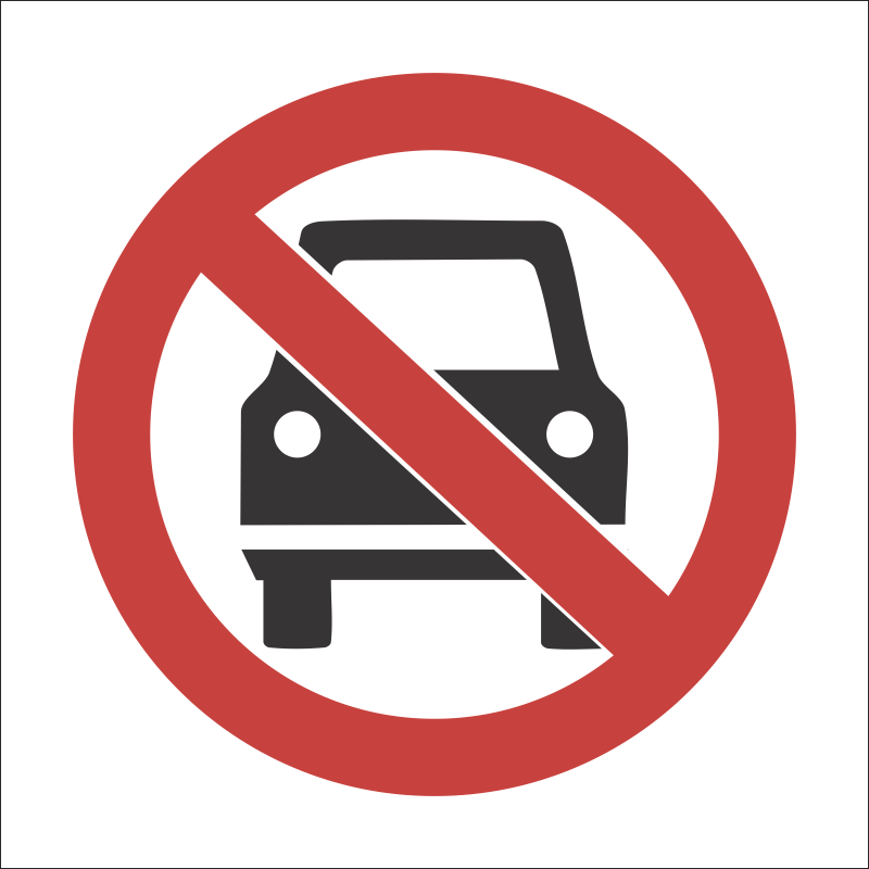 Pv16 - Sabs Vehicles Not Allowed Safety Sign 