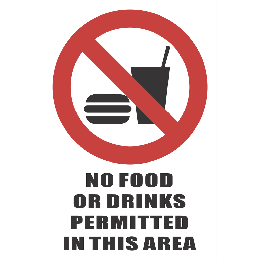 No Food Or Drink Allowed Sign - PR57