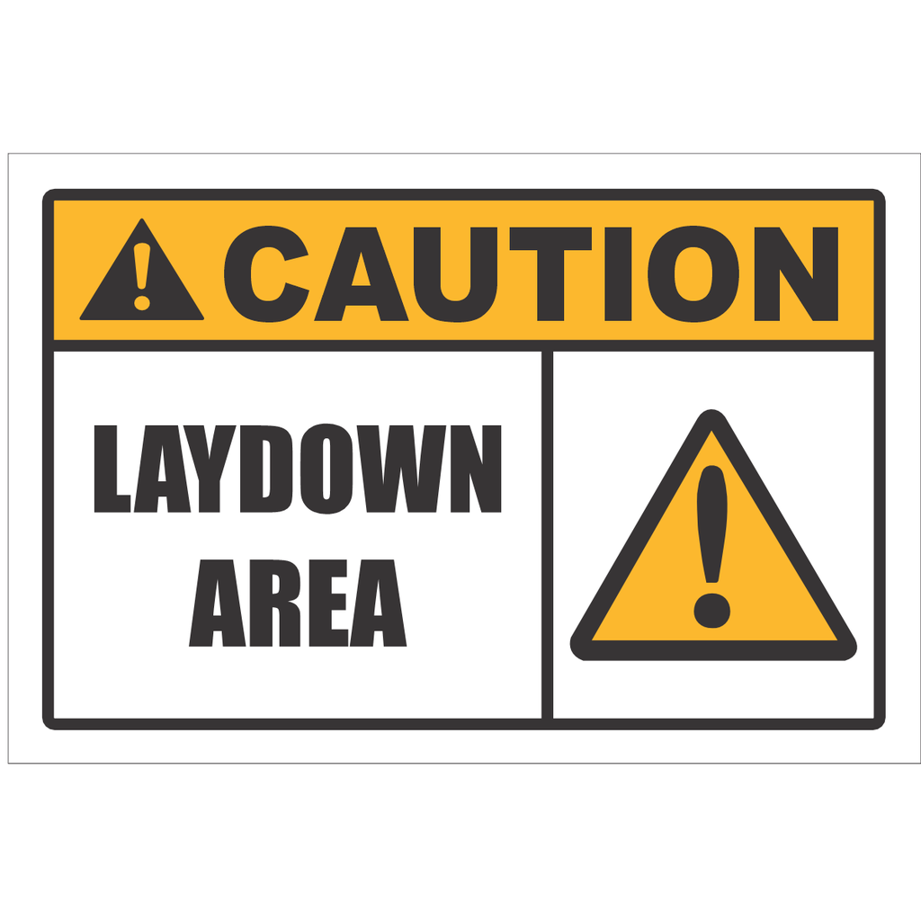 Laydown Area Caution Sign - CU10