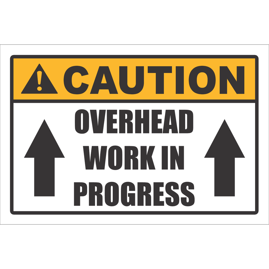 Overhead Work In Progress Caution Sign - CU11