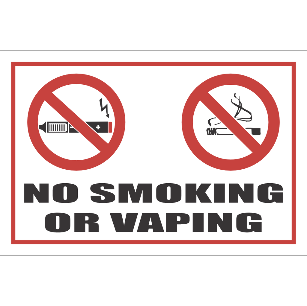 No Vaping or Smoking Sign - SM23