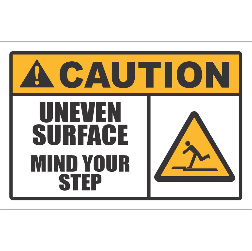 Uneven Surface Caution Sign - CU13