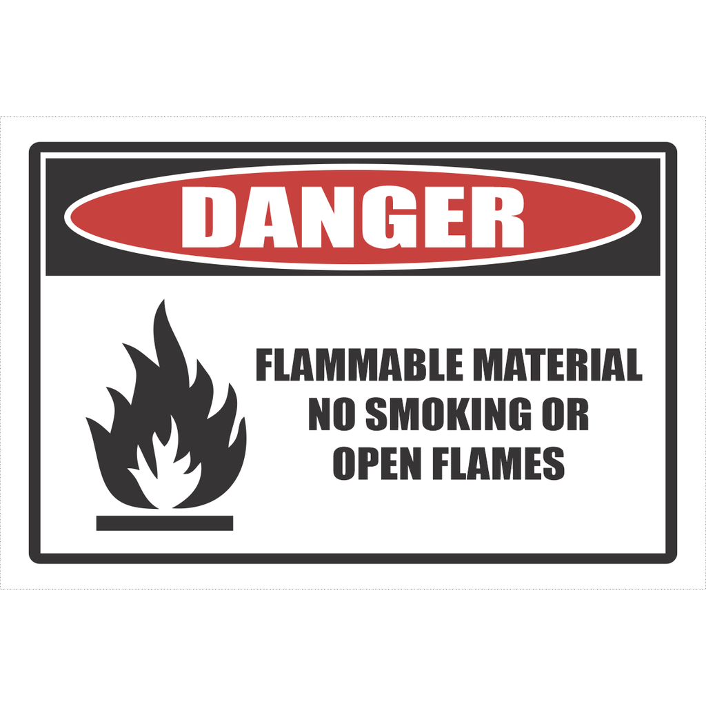 Flammable Material Danger Sign - Dg25