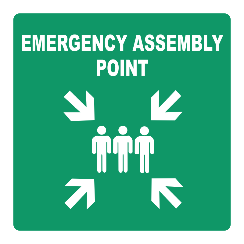 GA26 - Emergency assembly point safety sign | Safety Signs & Equipment