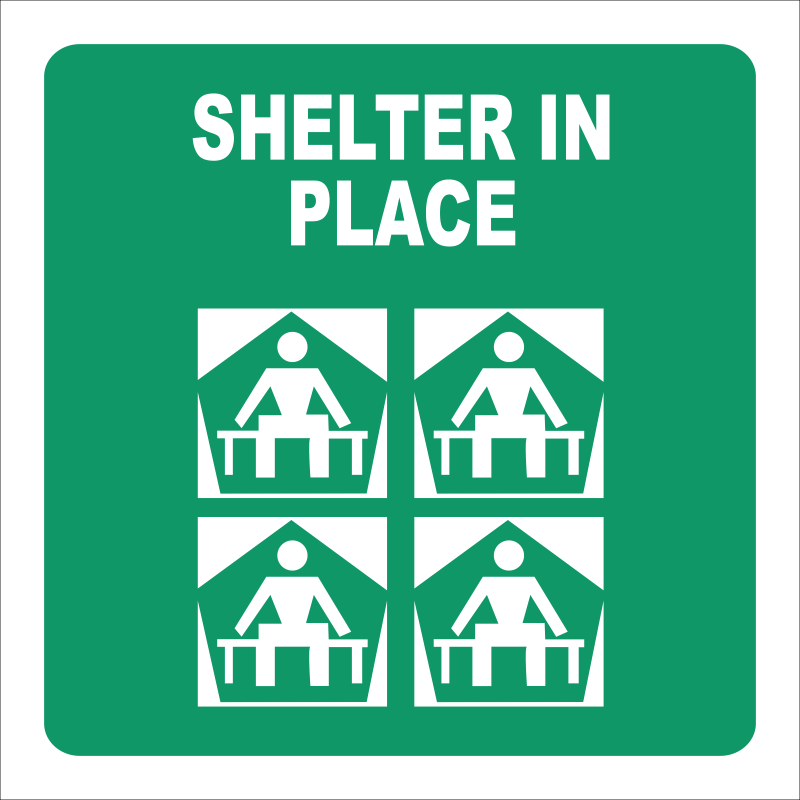 GA25 - SABS Shelter in place safety sign | Safety Signs & Equipment