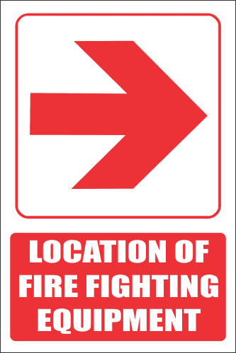 Fire store fighting signs