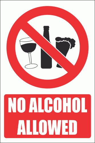 PV22EN - No Alcohol Explanatory Safety Sign | Safety Signs & Equipment