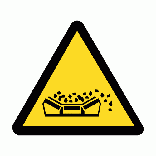 WW21 - Material Falling From Conveyor Belt Safety Sign | Safety Signs ...