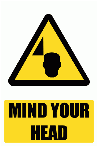 WW36E - Mind Your Head Explanatory Safety Sign | Safety Signs & Equipment