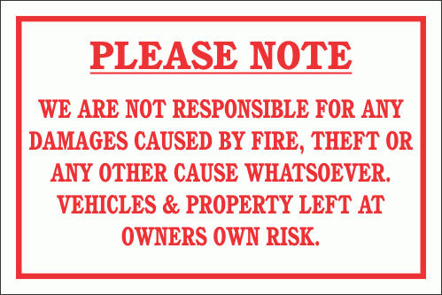 Di15 - No Responsibility Sign 