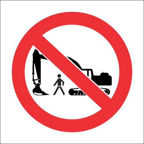 PR46 - No Walking Under Heavy Machinery Sign | Safety Signs & Equipment