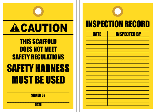 STC14 - Caution Scaffold Unsafe Tag | Safety Signs & Equipment