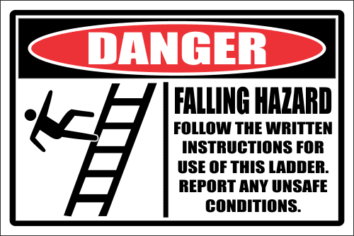 LD14 - Danger Falling Hazard Sign | Safety Signs & Equipment