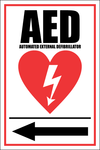 FA24 - AED Automated External Defibrillator Left Sign | Safety Signs ...