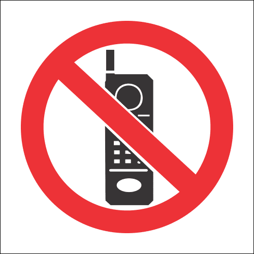 HZC-PV27 - No Cellphones Hazchem Warning Sign | Safety Signs & Equipment