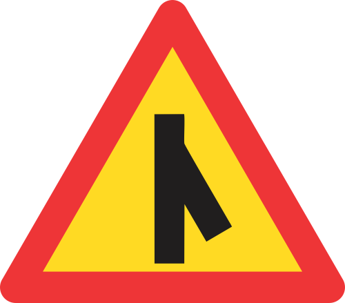 TW114 - Temporary Sharp Junction (Right) Road Sign | Safety Signs ...